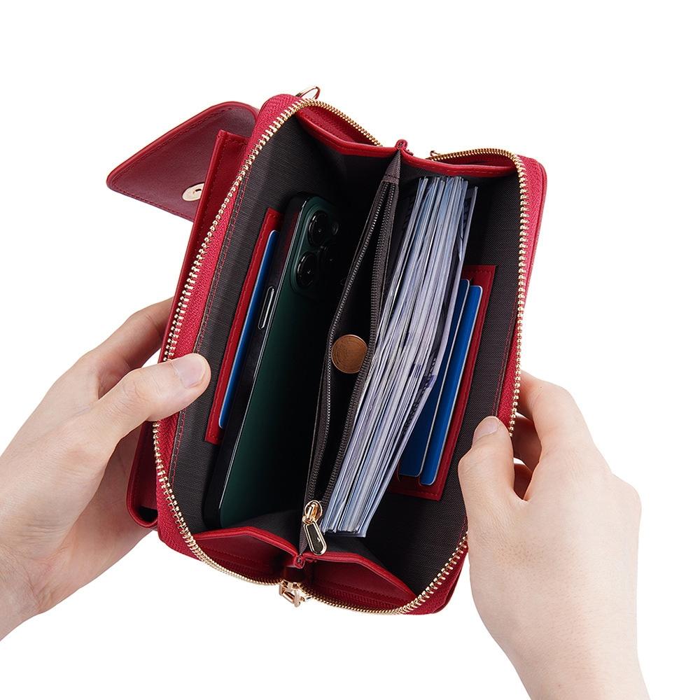 V562-E1077583060DBT-202508291052-05 Adjustable Crossbody Phone Bag With Multi Card Slots - Claret - Image 6