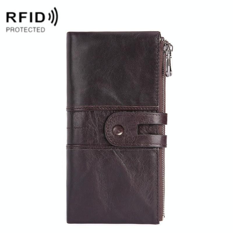 V562-F1000513850DBT-202508281021-00 Women Leather Rfid Wallet - Sleek & Secure - Purple Coffee Colour - Image 1