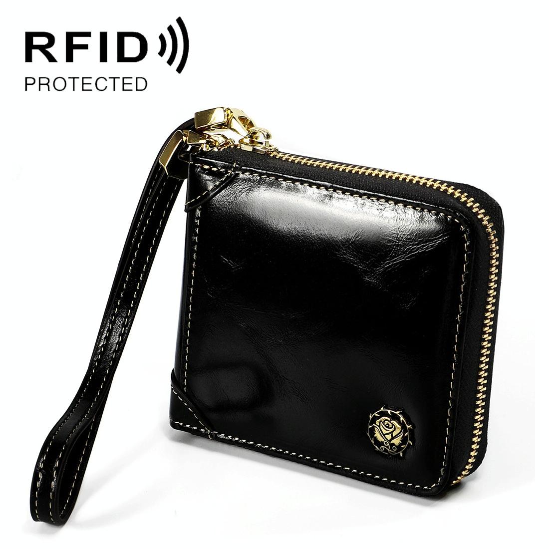 V562-F10069500ADE-202508281953-00 Rfid Leather Wallet with Lanyard - Multi-functional - Black - Image 1