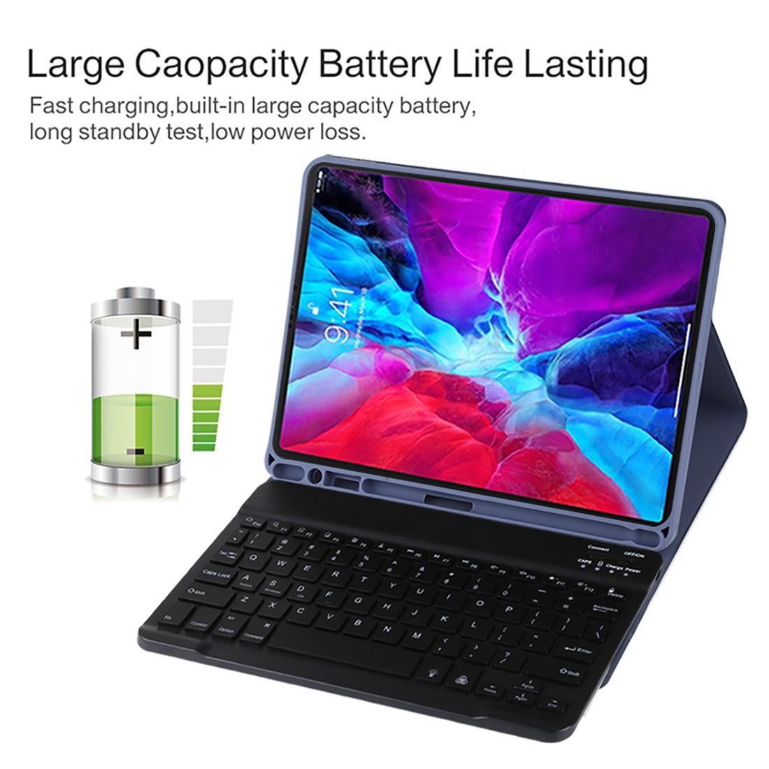 V562-G3515ORPI-202508290915-05 Bluetooth Tablet Case For Ipad Pro 11 With Detachable Microfiber Leather Backlight Pen Slot & Holder - Green - Image 6
