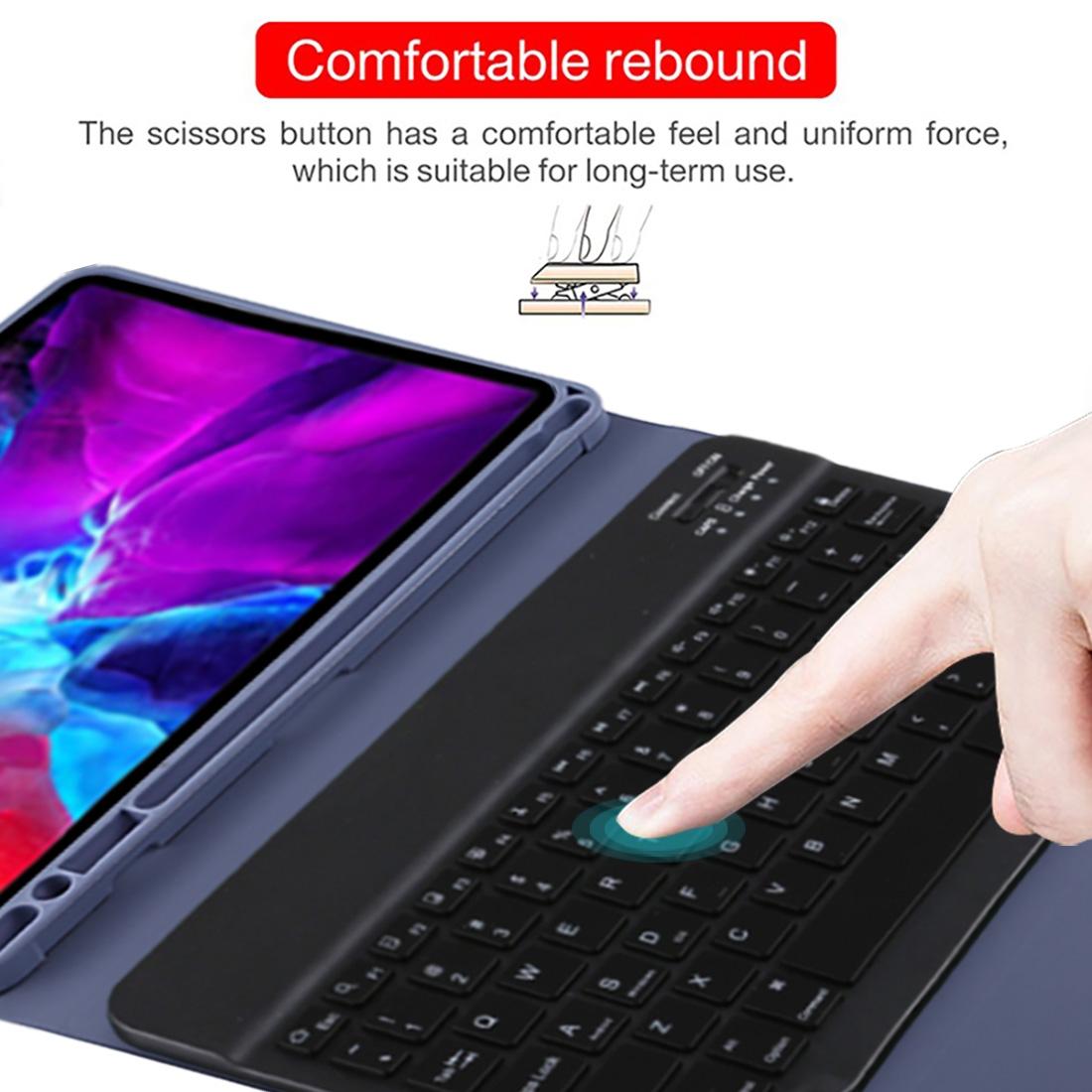 V562-G3515ORPI-202508290915-08 Bluetooth Tablet Case For Ipad Pro 11 With Detachable Microfiber Leather Backlight Pen Slot & Holder - Green - Image 9