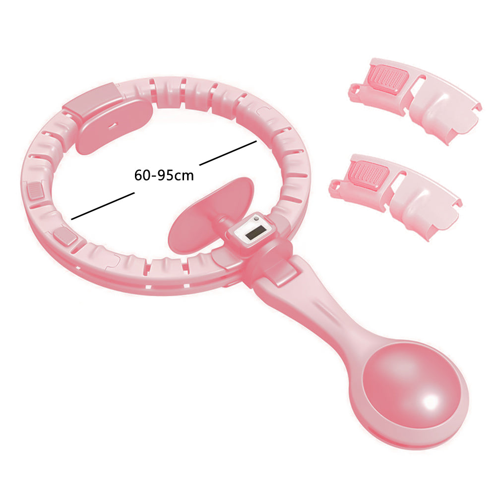 V562-GU23-J630PINK-2-202508291425-00 Vibe Geeks 360 Degree Smart Infinity Intelligent Hula Hoop - Pink 2 Adjustable Suction - Image 1