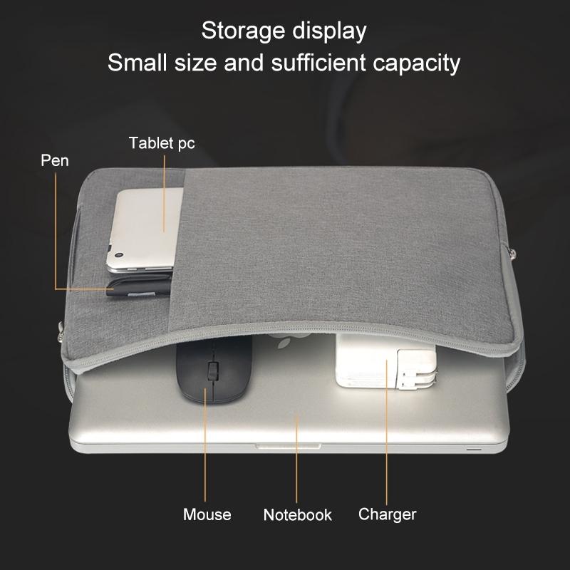 V562-H2965BL-202508290426-07 Denim Laptop Liner Bag for Business - Grey - Image 8