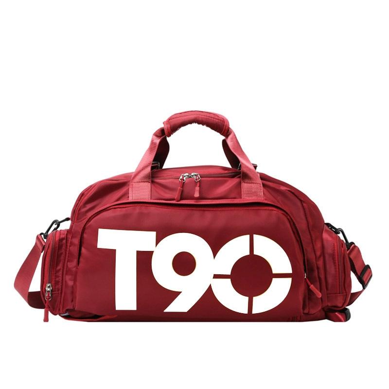V562-I1059561060DBT-202508290931-00 Large Capacity Sports Bag With Wet / Dry Separation - Red White - Image 1