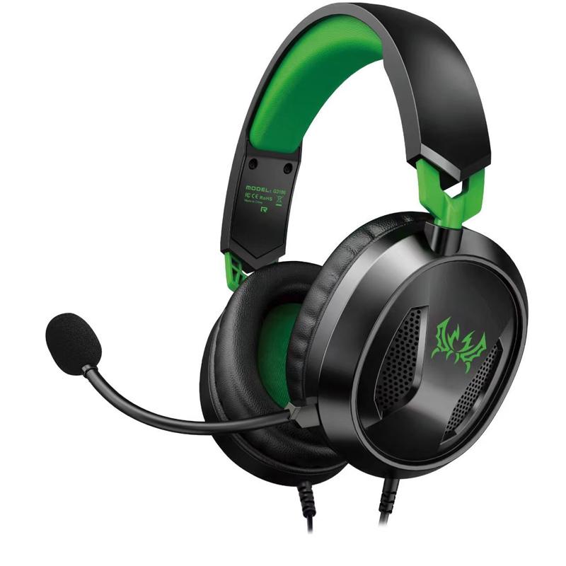V562-J3010CP-202508292210-10 Omni Mic Gaming Headset 1.7M Cable Black+Blue - Black+Green - Image 11