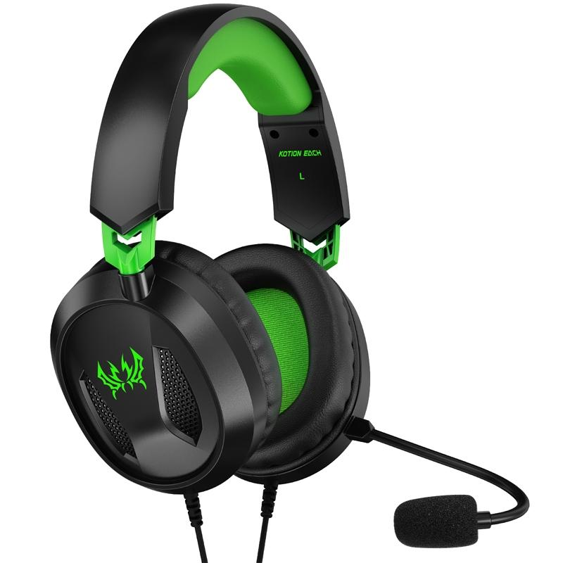 V562-J3010CP-202508292210-11 Omni Mic Gaming Headset 1.7M Cable Black+Blue - Black+Green - Image 12