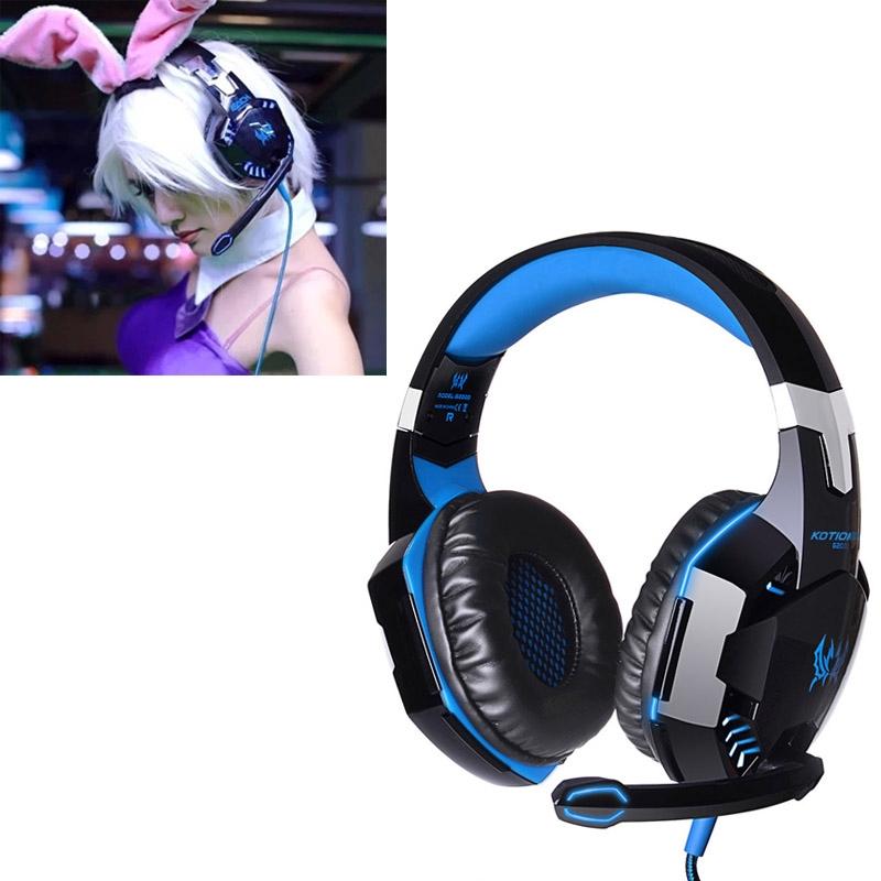 V562-L2720-CP-S-202508292130-01 Over-Ear Gaming Headset With Mic & Led Light 2.2M Cable - Blue - Image 2