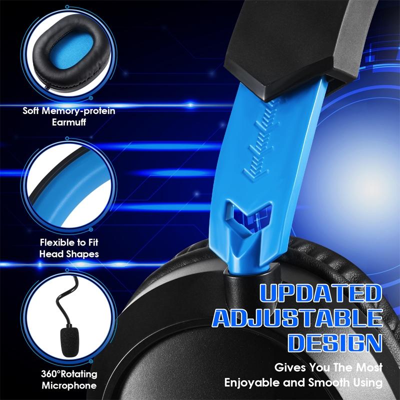 V562-L3010CP-202508292210-06 Omni Mic Gaming Headset 1.7M Cable Black+Blue - Black Blue - Image 7