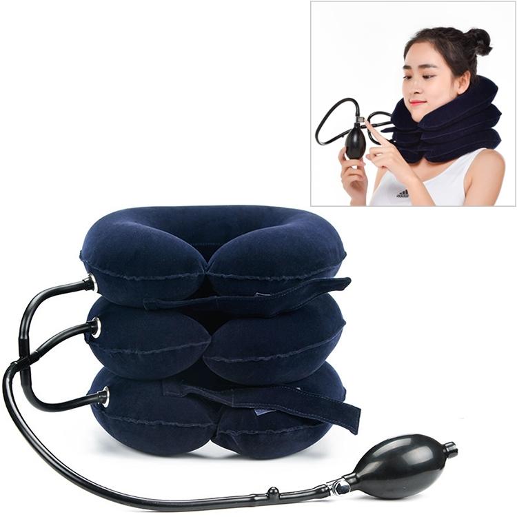V562-L6840CH-202508292321-00 Full Cashmere Cervical Traction Instrument Neck Massage & Support - Blue - Image 1