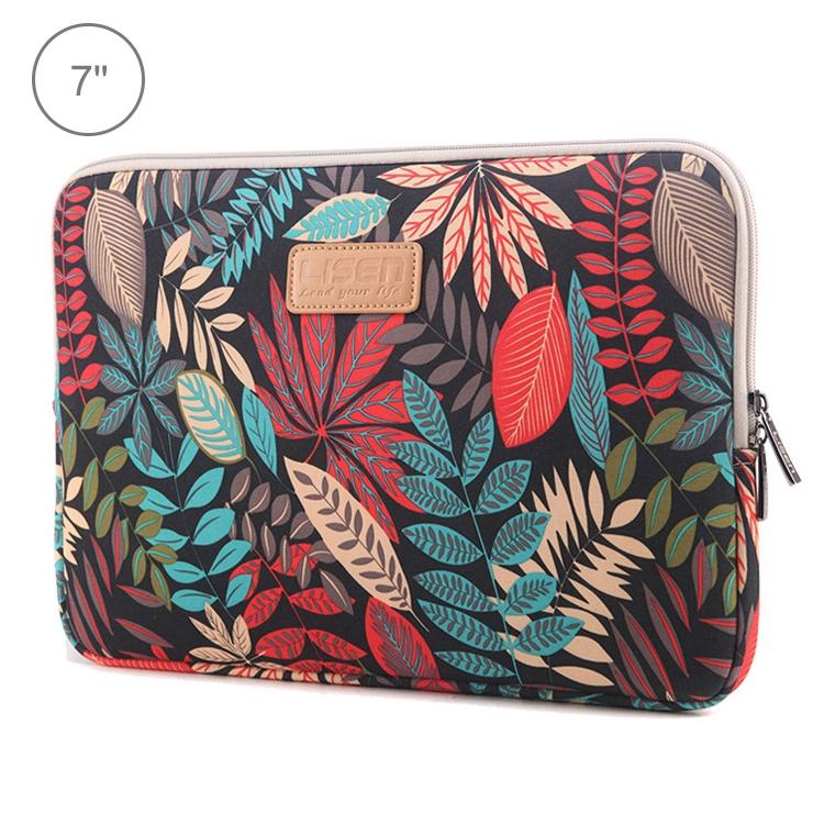 V562-LC1113BL-202508290503-01 Colourful Leaves Sleeve Case Briefcase with Zipper - Blue - Image 2