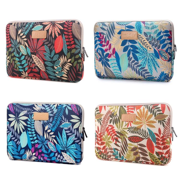 V562-LC1113BL-202508290503-08 Colourful Leaves Sleeve Case Briefcase with Zipper - Blue - Image 9