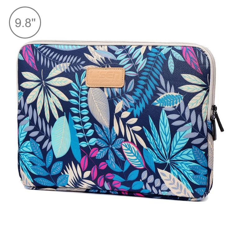 V562-LC3113BL-202508290626-00 Sleeve Case Colourful Leaves Zipper Briefcase Carrying Bag - Blue - Image 1