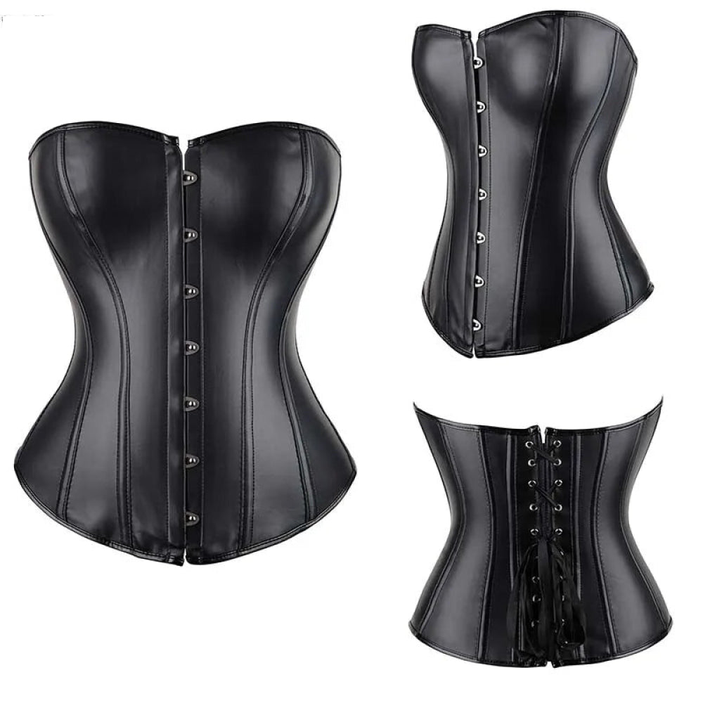 V562-OBBPBBNLOIXAPBIA-17-202508291906-00 Steampunk Plus Size Slimming Body Shapewear Corset Red / Black - Black - M - Image 1