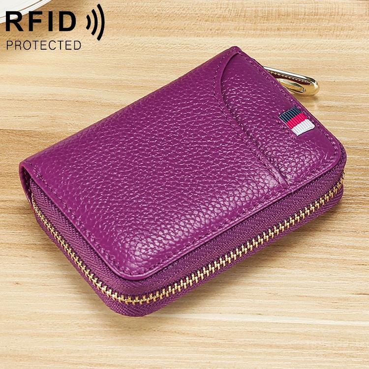 V562-P4122BCC-202508281045-00 Multi Card Rfid Ladies Wallet - Purple - Image 1
