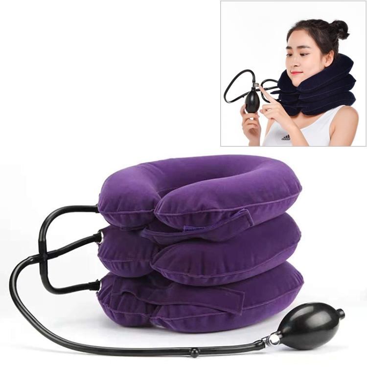 V562-P6840CH-202508292325-00 Full Cashmere Cervical Traction Instrument Neck Massage & Support - Purple - Image 1
