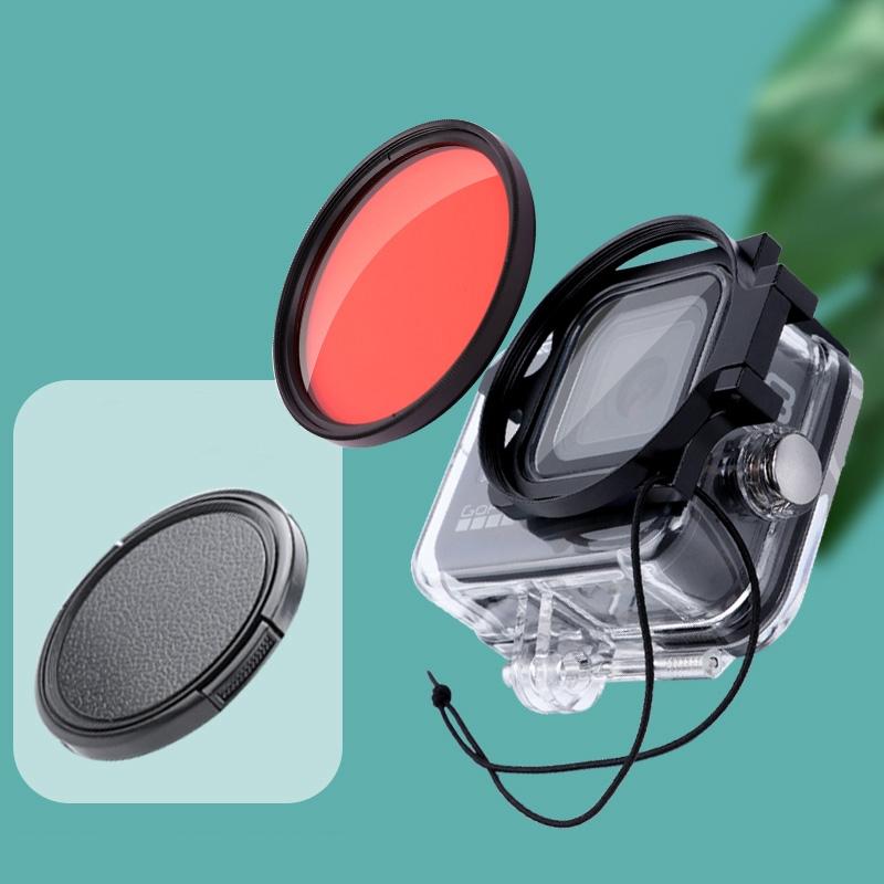 V562-R0590ACD-202508290335-01 58mm Dive Housing Lens Filter for Gopro Hero8 with Waterproof Case - Red - Image 2