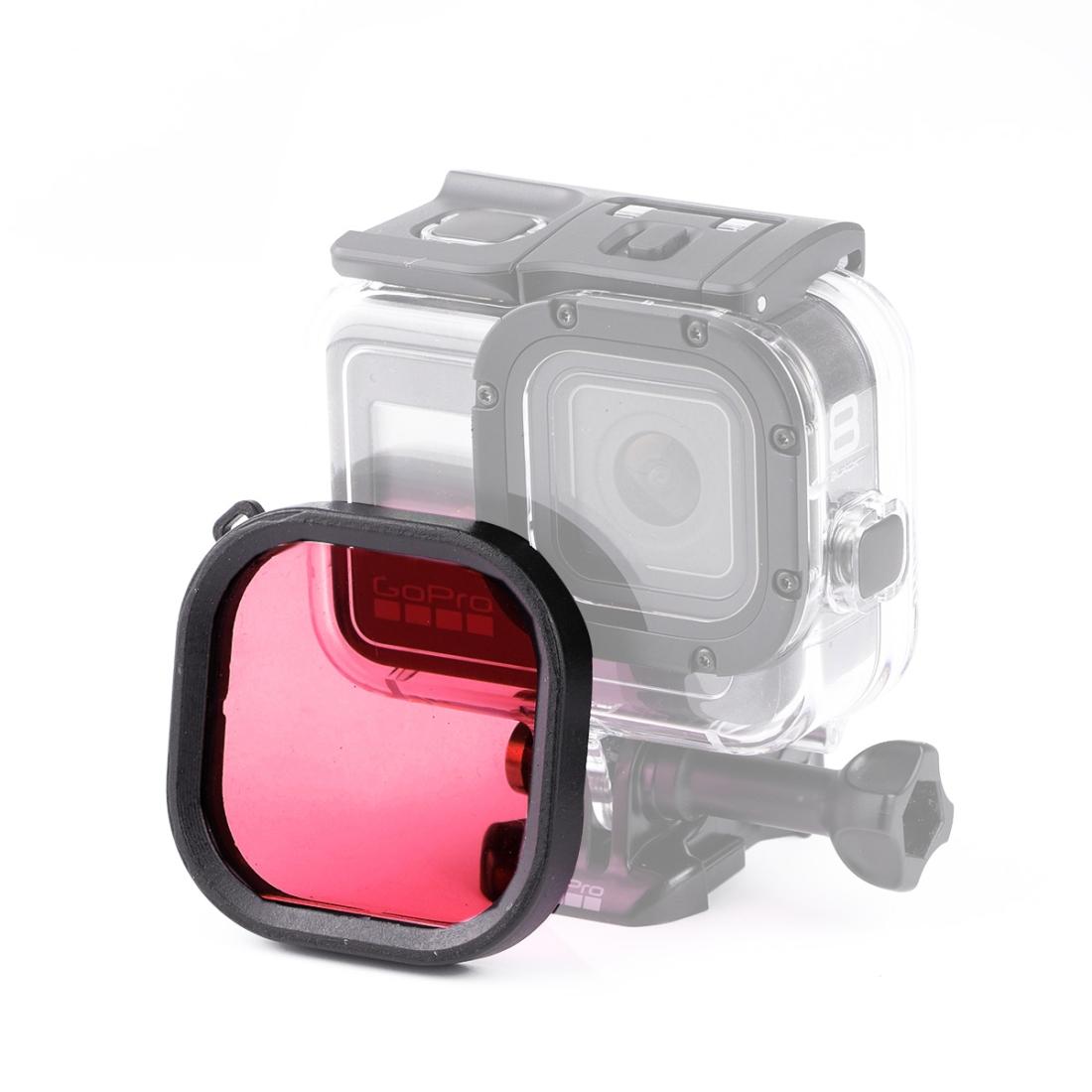 V562-R8290ACD-202508290316-00 Waterproof Diving Lens Filter for Gopro Hero8 Housing - Red - Image 1