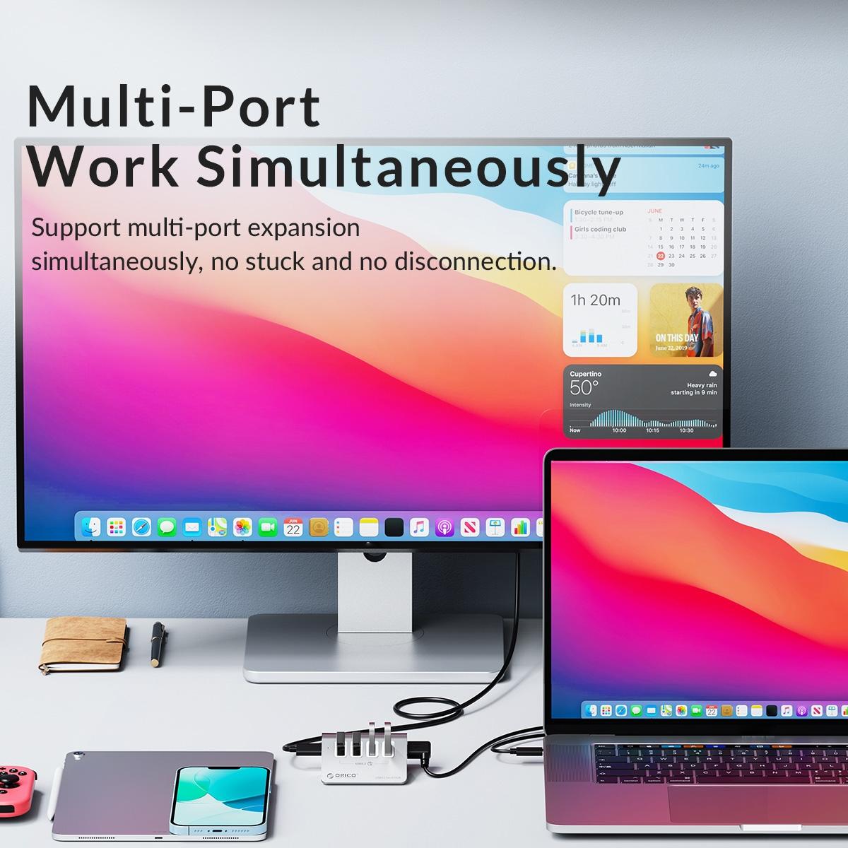 V562-S1803CP-202508280417-13 Aluminum 4-Port Usb 3.2 Gen1 Hub Silver - Image 14