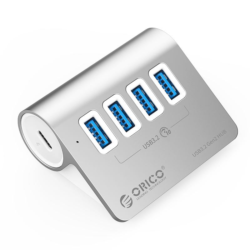 V562-S2803CP-202508280416-01 Aluminum 4-Port Usb 3.2 Gen1 10Gbps Hub Silver - Image 2