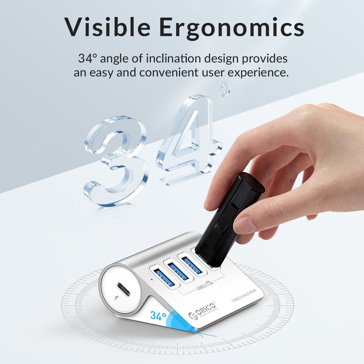 V562-S3803CP-202508280825-03 Aluminum 4-Port Type-C & Usb 3.2 Gen2 Hub - Image 4