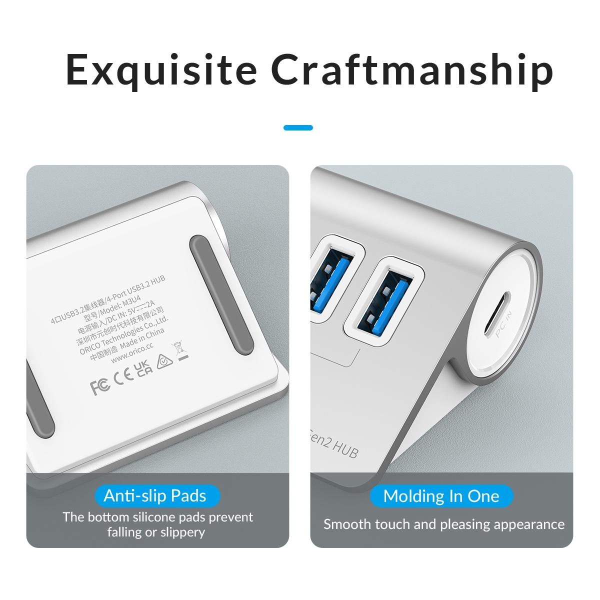 V562-S3803CP-202508280825-04 Aluminum 4-Port Type-C & Usb 3.2 Gen2 Hub - Image 5