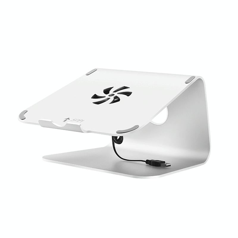 V562-S4271CP-202508272132-01 Classic Aluminum Cooling Stand with Fan for Mac Ipad and Laptops - Silver - Image 2