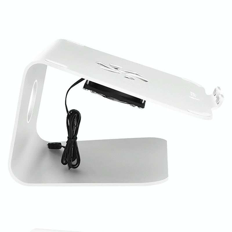 V562-S4271CP-202508272132-05 Classic Aluminum Cooling Stand with Fan for Mac Ipad and Laptops - Silver - Image 6