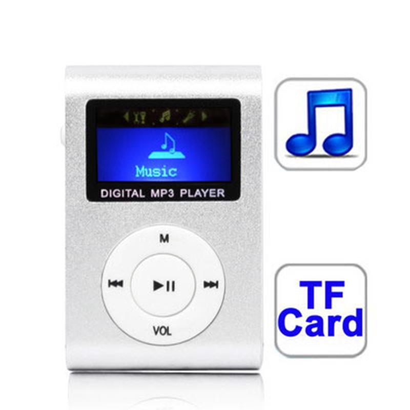 V562-S6102-3PM-S-202508291045-00 Lcd Mp3 Player With Tf / Micro Sd Slot & Metal Clip - Silver - Image 1