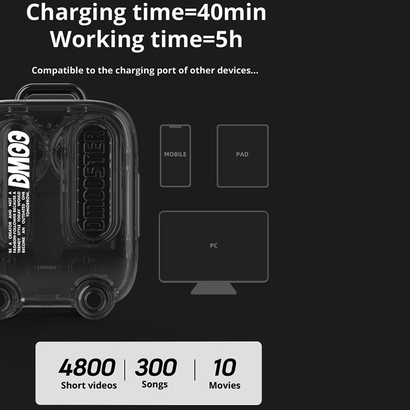 V562-S8589D6PI-202508280910-04 Wireless Bluetooth 5.0 Earphones - Suitcase Shape Ipx4 Tws - Silver - Image 5