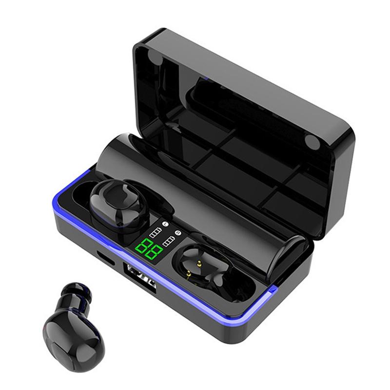 V562-W4450D6PI-202508281641-02 Waterproof Touch Wireless Bluetooth Earphones with Charging Box - 5.0 - White - Image 3