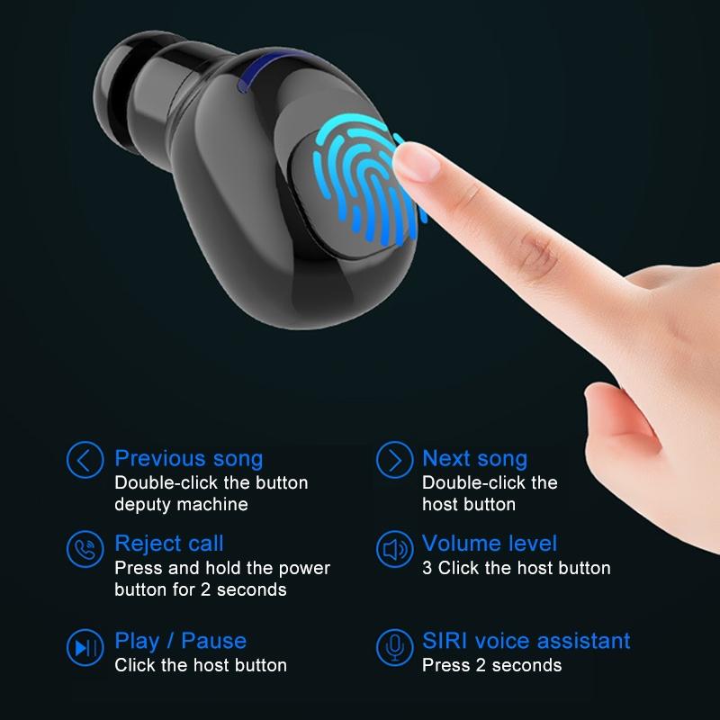 V562-W4450D6PI-202508281641-07 Waterproof Touch Wireless Bluetooth Earphones with Charging Box - 5.0 - White - Image 8
