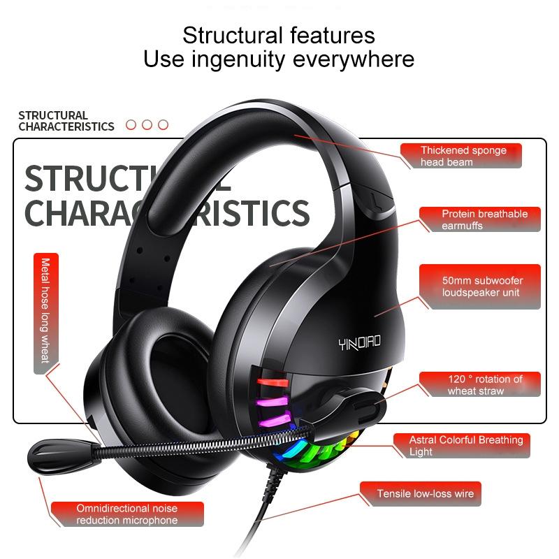 V562-W5632CP-202508280010-07 Q2 Wired Gaming Headset With Mic Dual 3.5Mm + Usb - Image 8