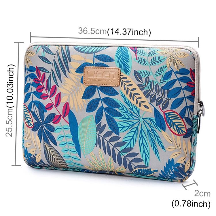 V562-WC6700BL-202508290735-09 Colourful Leaves Sleeve Case for Macbook Samsung Sony Dell Alienware Chuwi Asus Hp Laptops - White - Image 10