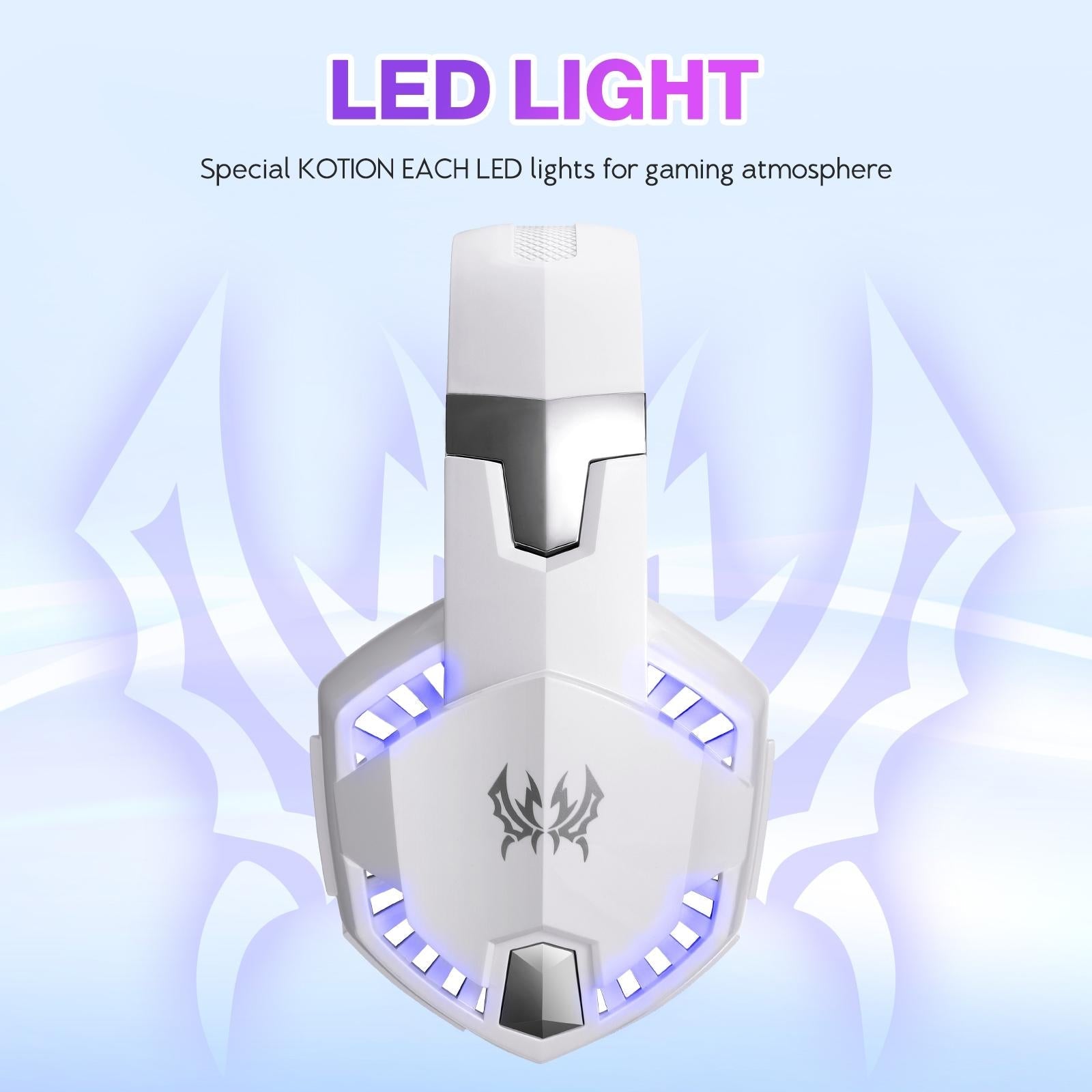 V562-WW0010CP-202508292132-06 Over-Ear Gaming Headset With Mic Led Light And Stereo Bass For Pc Gamer - White - Image 7