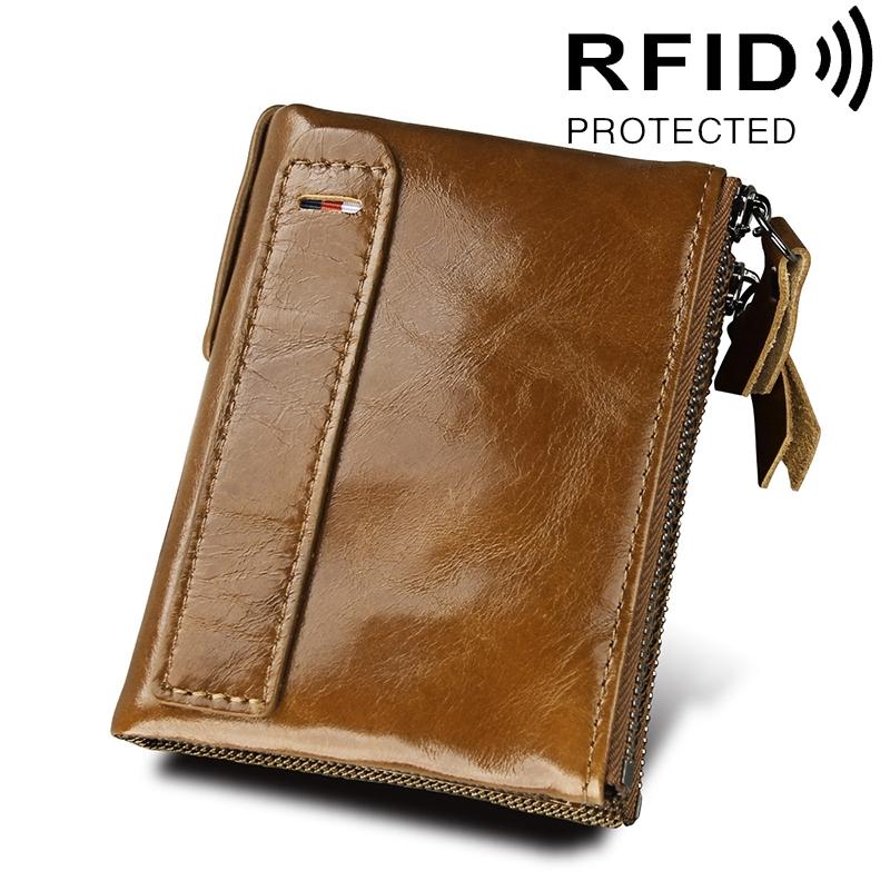 V562-Y5801BCC-202508280725-00 Men Leather Rfid Blocking Card Holder Wallet - 12.1x9.4x2.7cm - Ccb1085Y - Image 1