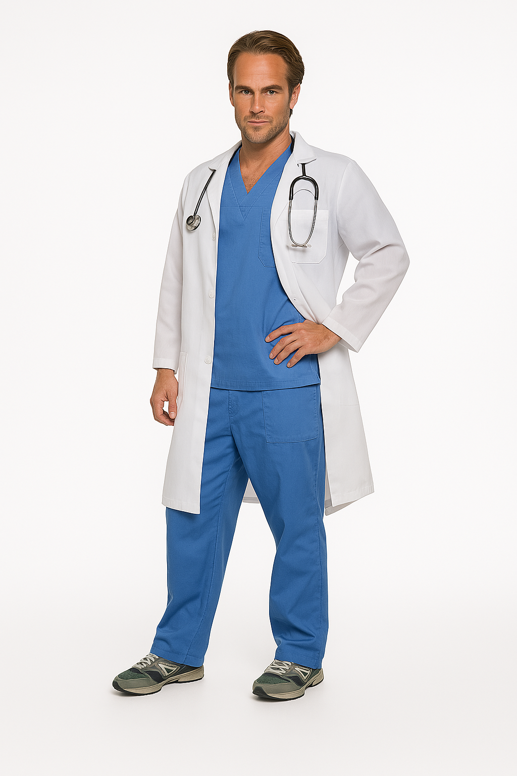 V563-3078-202508260920-01 Plus Size Mens Doctor Costume King Big & Tall Party Hospital Fancy Dress - Image 2