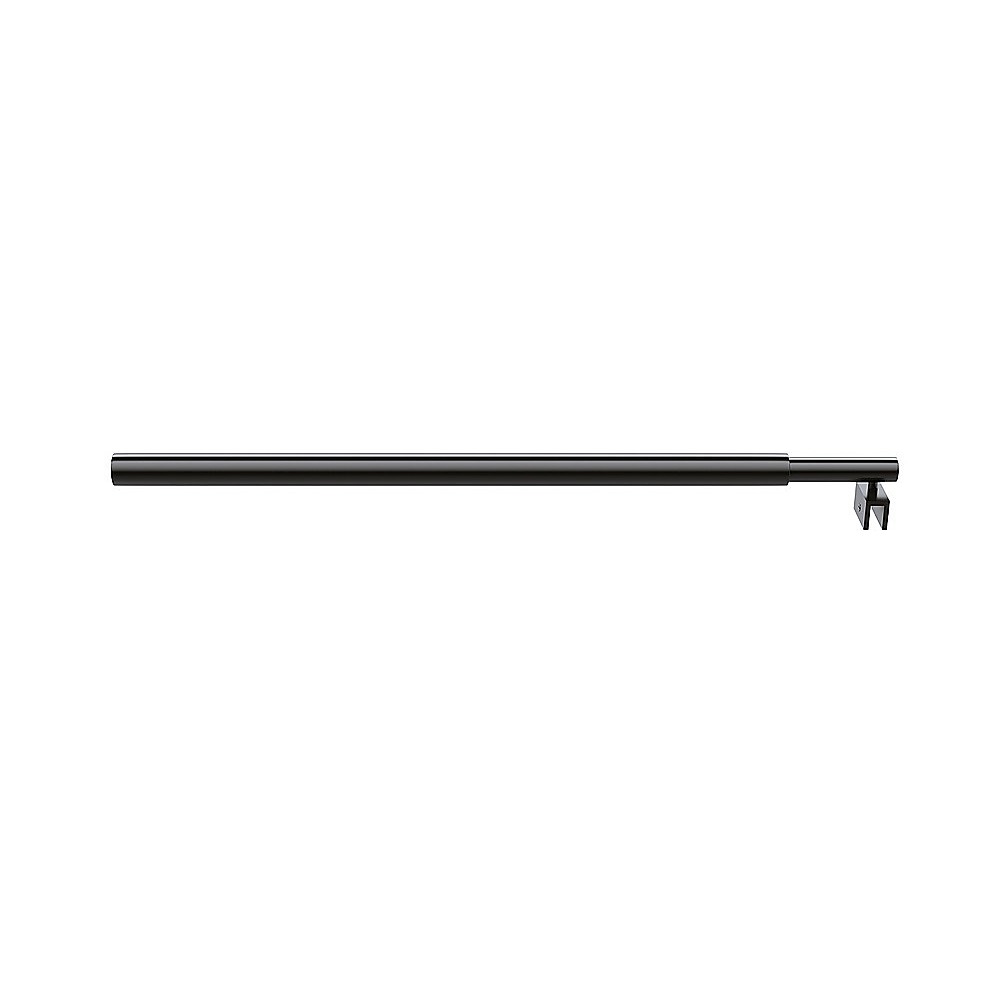 V63-918801-202507101020-09 120cm Reeded Single Shower Glass Screen with Black F-brackets & Round Pole - Image 10