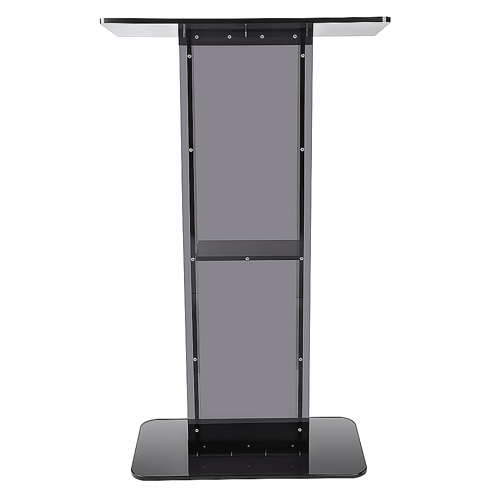 V63-931381-202508142010-01 120cm Acrylic Podium Stand Black - Image 2