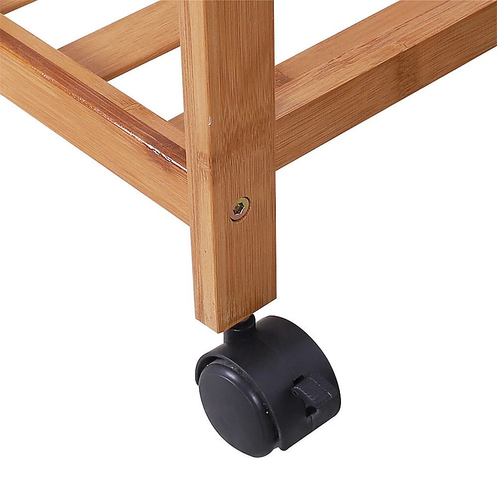 V63-952891-202509221031-04 Wooden Clothes Rail with Shelves & Wheels – Open Wardrobe Rack Stand - Image 5
