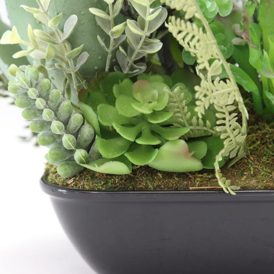 V637-05059SUC-202508251425-01 Set 2 Asst Potted Artificial Succulents 19cm - Image 2