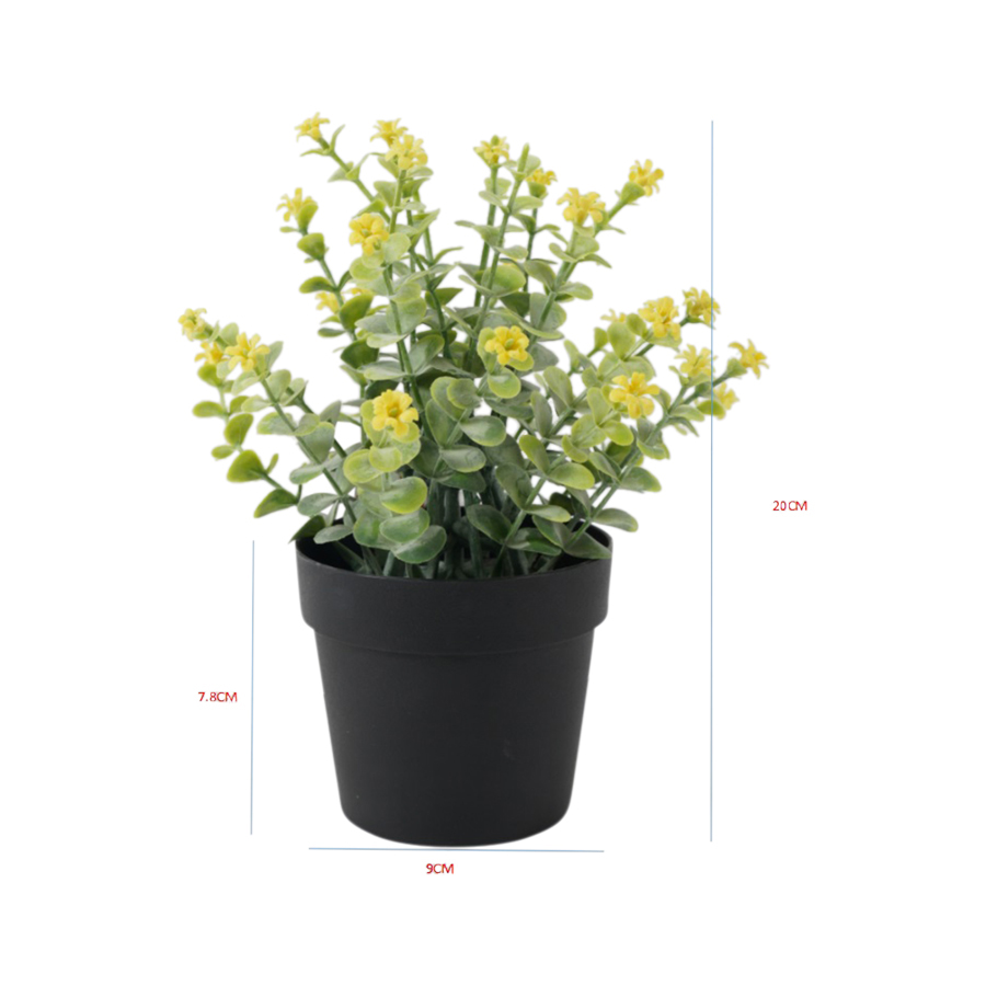 V637-05067FLW-202508251425-01 Potted Artificial Plant w Wild Flower 20cm - Image 2