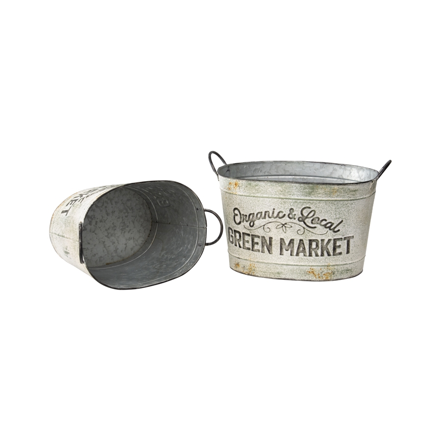 V637-11043BKT-202508251445-01 Set 2 Oval Organic Market Planter Storage Buckets 38cm - Image 2