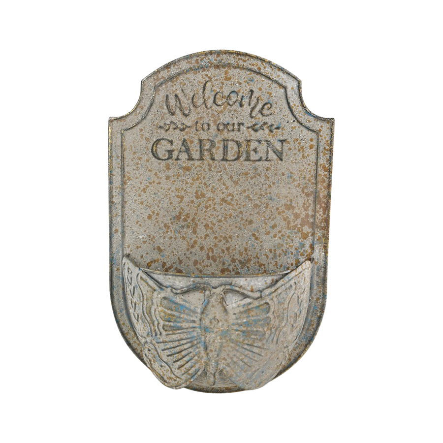 V637-11058PLN-202508251450-01 Welcome to Our Garden Wall Planter 23x36cm - Image 2