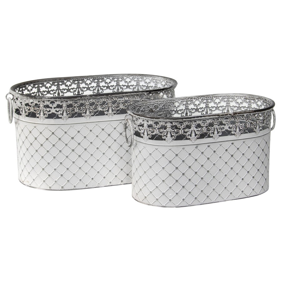 V637-13306PLN-202508251525-03 Set 2 French Country Oval Planter / Storage 40cm - Image 4