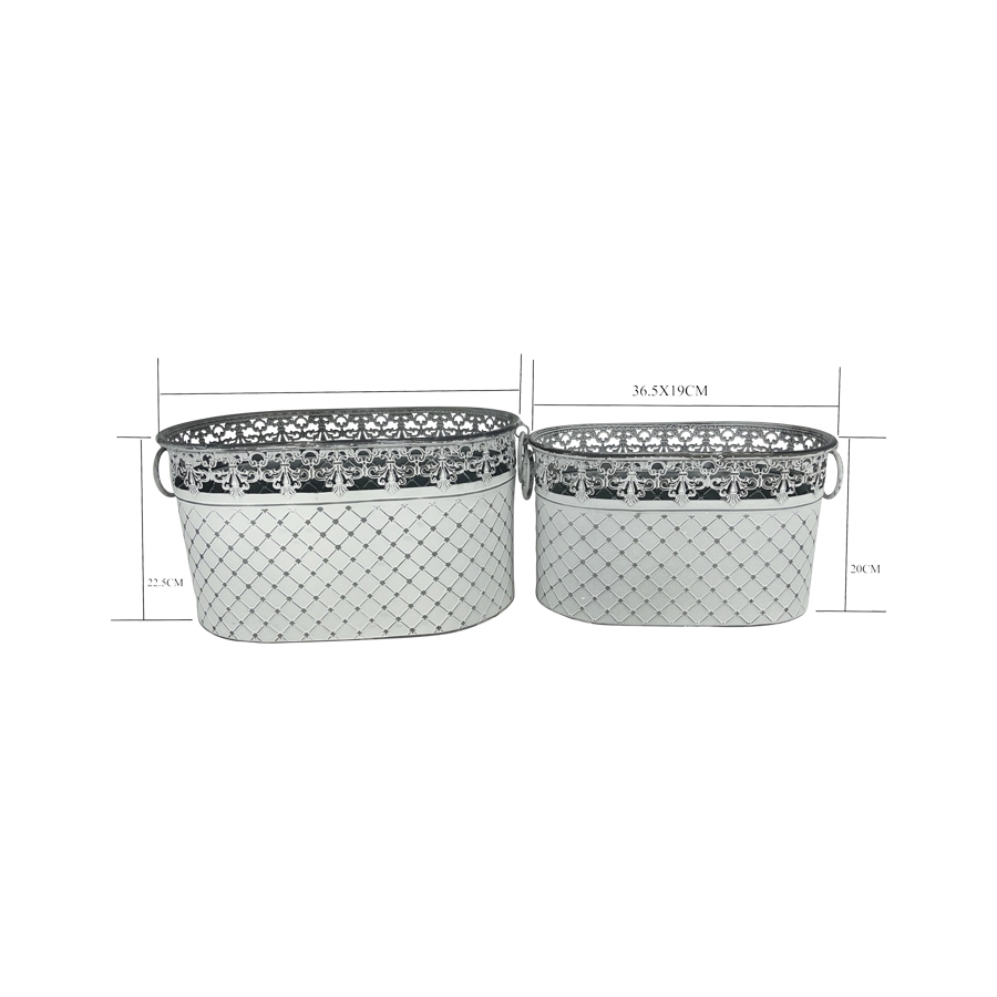 V637-13306PLN-202508251525-04 Set 2 French Country Oval Planter / Storage 40cm - Image 5