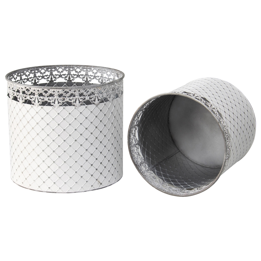 V637-13307PLN-202508251525-01 Set 2 French Country Round Planter / Storage 32cm - Image 2