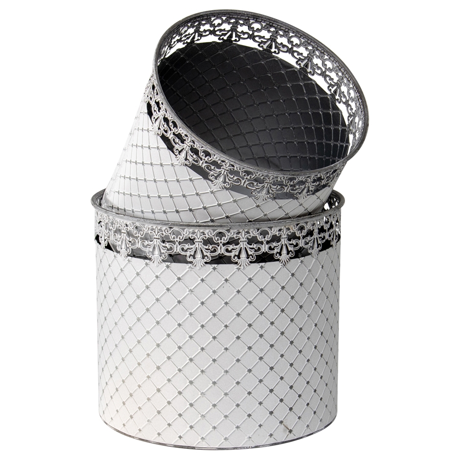 V637-13307PLN-202508251525-03 Set 2 French Country Round Planter / Storage 32cm - Image 4