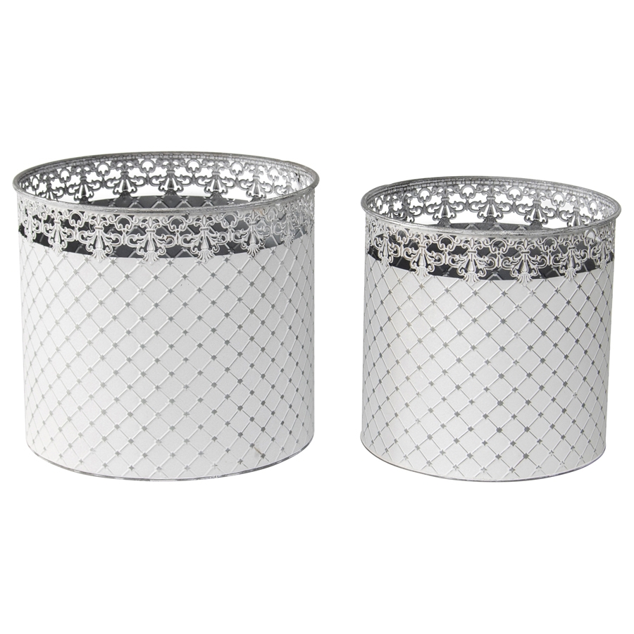 V637-13307PLN-202508251525-04 Set 2 French Country Round Planter / Storage 32cm - Image 5