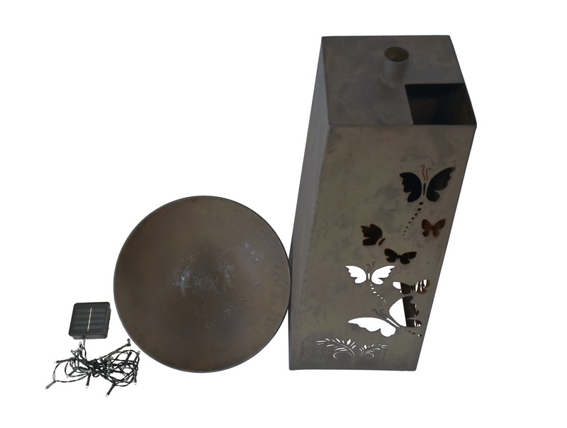 V637-27601PLN-202508251335-02 Set 2 Nested Butterfly Pillar Planters w Solar Led Lights 82cm, 68cm - Image 3