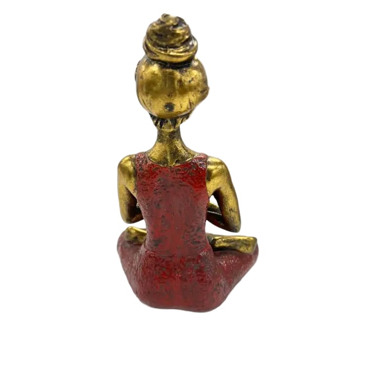 V637-33835YOG-202508251435-02 Handcrafted Yoga Lady In Red 23cm - Image 3